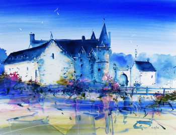 Named contemporary work « Aurore au château du Bois d'Orcan (35) », Made by CHRISTOPHE CREPIN