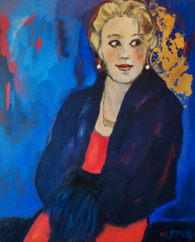Named contemporary work « "JEUNE FILLE A LA ROBE ROUGE" », Made by MARLEEN MELENS