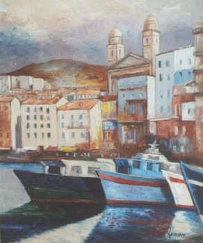Named contemporary work « Vieux port de Bastia », Made by PATRICK LEMIERE