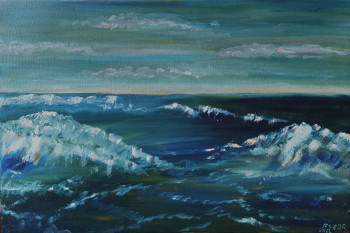 Named contemporary work « Vagues sur la mer », Made by KOZAR