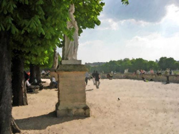 Named contemporary work « Jardin de Luxembourg 1 », Made by OLEG HASLAVSKY