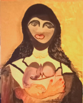 Named contemporary work « femme bédouine », Made by BOU-FARHAT