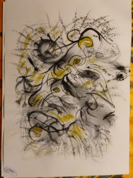 Named contemporary work « abstrait 4 », Made by VIVIANE