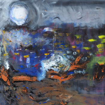 Named contemporary work « clair de lune », Made by NOIRIK