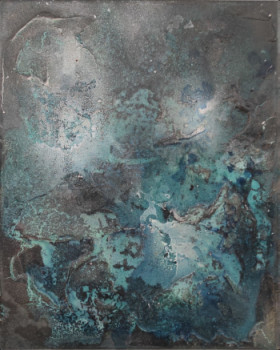 Named contemporary work « Aqua Verde », Made by CATHY LE CARRE