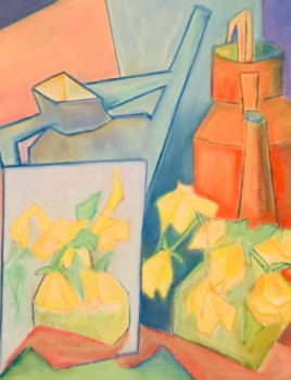Named contemporary work « le bouquet de Roses », Made by YAPA BANDARA