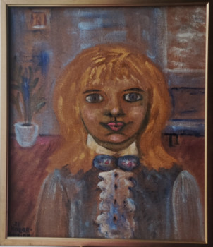 Named contemporary work « Une fille aux cheveux d'or », Made by KOZAR