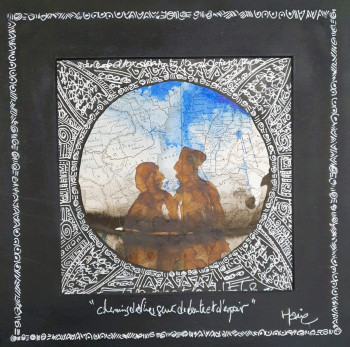 Named contemporary work « Chemins de vie semés de doute et d'espoir », Made by FRéDéRIC HAIRE