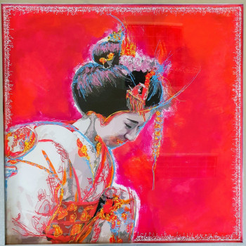 Named contemporary work « Geisha 1 », Made by FRéDéRIC HAIRE