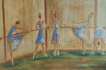Named contemporary work « Ballet, ballerines en classe », Made by KOZAR