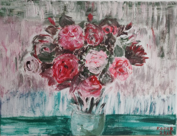 Named contemporary work « Des roses », Made by KOZAR