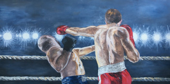 Named contemporary work « Boxeurs sur ring », Made by SANDRA FROUGIER