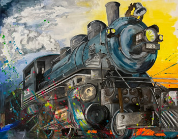 Named contemporary work « La locomotive », Made by SANDRA FROUGIER