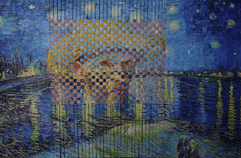 Named contemporary work « Van Gogh,nuit étoilée II », Made by ARIEL