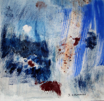 Named contemporary work « Bleu 4 », Made by J. CAUMES