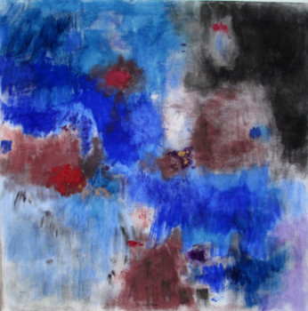Named contemporary work « Bleu 12 », Made by J. CAUMES