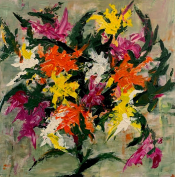 Named contemporary work « Rui's roses », Made by CB