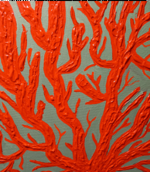 Named contemporary work « Corail en relief », Made by NINA