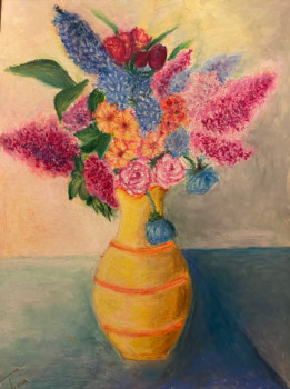 Named contemporary work « Le bouquet de printemps », Made by TINA