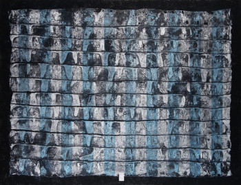 Named contemporary work « Blue layers », Made by VIEVILLE