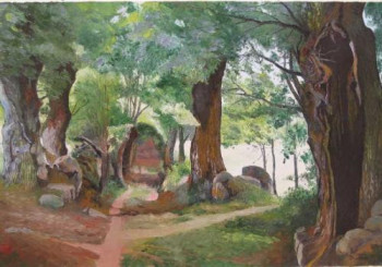 Named contemporary work « Le chemin creux », Made by MARCEL DUMAS