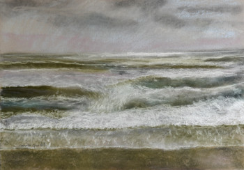 Named contemporary work « le temps d'une vague », Made by CORINNE QUIBEL