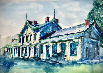 Named contemporary work « Ancienne Gare de Pierrefonds (60) », Made by LUTHER