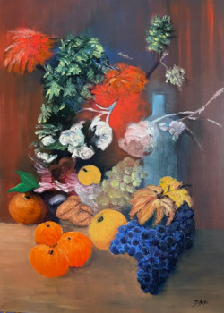 Named contemporary work « Fruits d’automne », Made by DANIèLE BISI