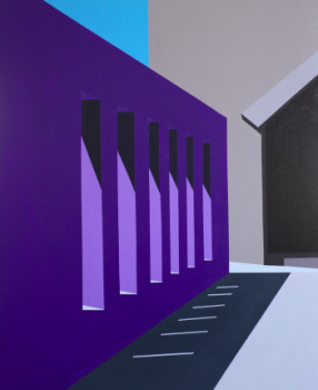 Named contemporary work « Le mur mauve », Made by PADDY