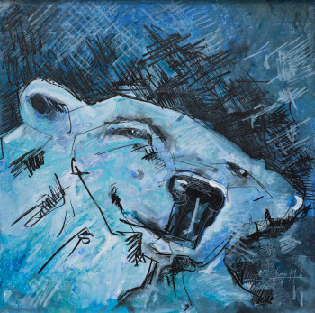 Named contemporary work « Tte ours graff », Made by ėCLABOUSSEUR D'ART