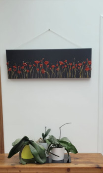 Named contemporary work « Coquelicots 1 », Made by AUTRE REGARD