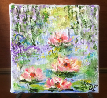 Named contemporary work « Les nénuphars de Giverny 4 », Made by PATRICIA DELEY