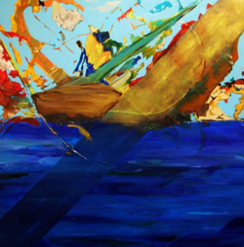 Named contemporary work « La barque », Made by ELISAME