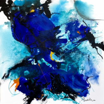 Named contemporary work « Deep blue night », Made by PATRICK BRIERE