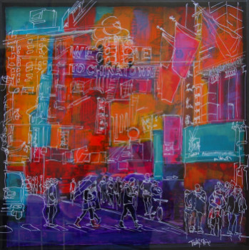 Named contemporary work « Welcome to Chinatown », Made by FRéDéRIC HAIRE