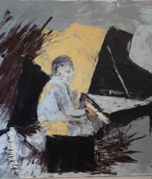 Named contemporary work « EVANS IN GREY (Bill Evans) », Made by ARENA