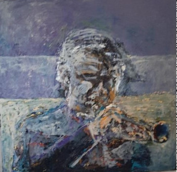 Named contemporary work « CHET IN BLUE (Chet Baker) », Made by JACQUES ARENA