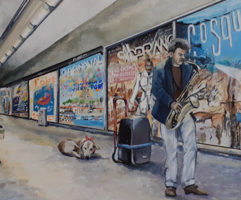Named contemporary work « Marseille underground », Made by FRANCIS STANZIONE