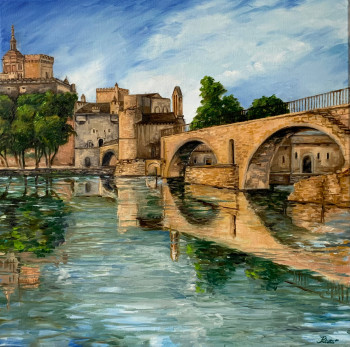 Named contemporary work « « Avignon, le pont Bénezet » », Made by MARC POLETTO