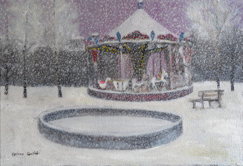 Named contemporary work « manège des flocons », Made by CORINNE QUIBEL