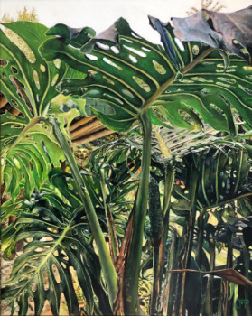 Named contemporary work « Le Pouvoir de Monstera », Made by JO PAINTER