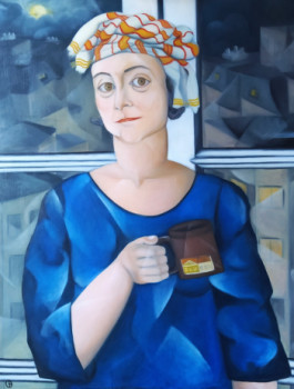 Named contemporary work « Agnès au turban », Made by PRISCILLA OSSENI