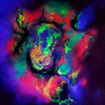 Named contemporary work « Galaxie 8 », Made by SUSANNA MASSA
