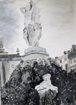 Named contemporary work « Montpellier, place de la Comédie », Made by FRANCIS MICHOT