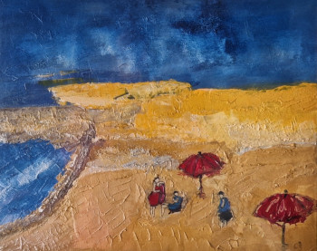 Named contemporary work « Fin de plage », Made by CHRISTINE DELETRAZ