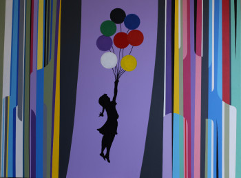 Named contemporary work « La petites filles aux ballons », Made by PADDY