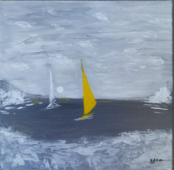 Named contemporary work « Voile jaune », Made by XAM