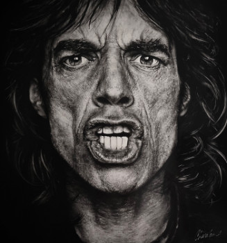 Named contemporary work « Mick Jagger », Made by CHAPALAIN A