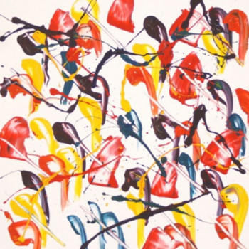 Named contemporary work « Foule en liesse », Made by B2L