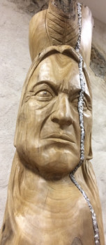 Named contemporary work « SITTING BULL », Made by SYLVIE BONNEAU